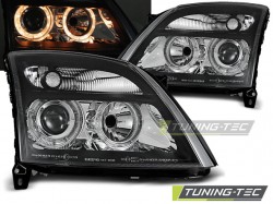 HEADLIGHTS OPEL VECTRA C 04.02-08.05 ANGEL EYES BLACK