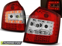 LED TAIL LIGHTS RED WHITE fits AUDI A4 10.00-10.04 AVANT