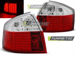 LED TAIL LIGHTS RED WHITE fits AUDI A4 10.00-10.04