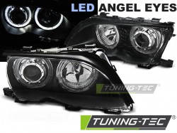 HEADLIGHTS ANGEL EYES LED BLACK fits BMW E46 09.01-03.05