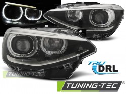 HEADLIGHTS TRUE DRL BLACK fits BMW F20 / 21 11-12.14