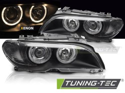 XENON HEADLIGHTS ANGEL EYES BLACK fits BMW E46 03-06 COUPE CABRIO