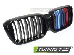 GRILLE SPORT GLOSSY BLACK TRI-COLOUR DOUBLE BAR fits BMW X3 G01 LCI / X4 G02 LCI 21-25